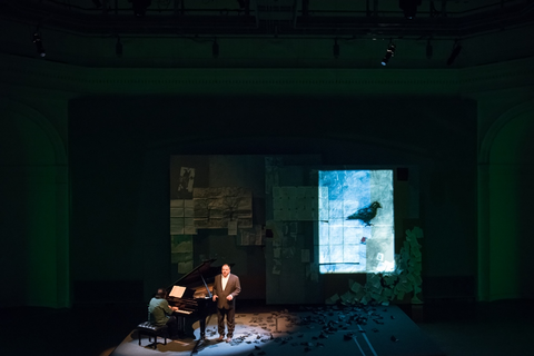 Markus Hinterhauser, Matthias Goerne, Winterreise, Franz Schubert. SF Opera Lab, 2016. Photographer: Stefan Cohen/San Francisco Opera.