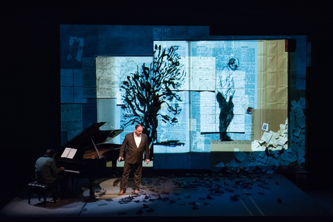 Markus Hinterhauser, Matthias Goerne, Winterreise, Franz Schubert. SF Opera Lab, 2016. Photographer: Stefan Cohen/San Francisco Opera.