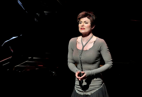 Anna Caterina Antonacci, La Voix humaine. SF Opera Lab, 2017. Photographer: Cory Weaver/San Francisco Opera.