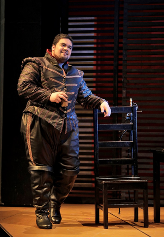 Pene Pati (The Duke of Mantua), Rigoletto, Giuseppe Verdi. San Francisco Opera, 2016-17. Photographer: Cory Weaver/San Francisco Opera.