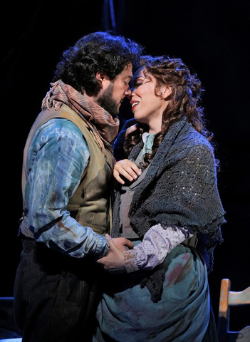 Erika Grimaldi (Mimì), Arturo Chacón-Cruz (Rodolfo), La Bohème, Giacomo Puccini. San Francisco Opera, 2016-17. Photographer: Cory Weaver/San Francisco Opera.