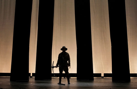 Ryan McKinny (Clarence), Girls of the Golden West, John Adams. San Francisco Opera, 2017-18. Photographer: Cory Weaver/San Francisco Opera.