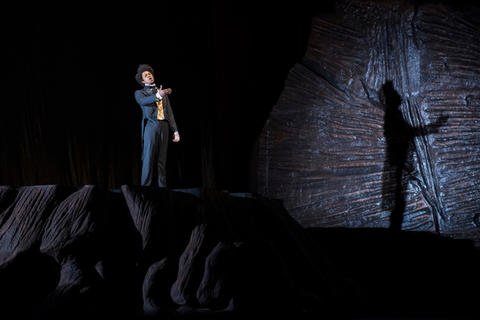 Davóne Tines (Ned Peters), Girls of the Golden West, John Adams. San Francisco Opera, 2017-18. Photographer: Stefan Cohen/San Francisco Opera.