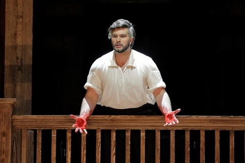 Andrew Manea as the Duke of Nottingham in Donizetti's "Roberto Devereux." Photo: Cory Weaver/San Francisco Opera