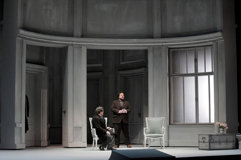 Richard Paul Fink (Count Waldner), Brian Mulligan (Mandryka), Arabella, Richard Strauss. San Francisco Opera, 2018-19. Photographer: Cory Weaver/San Francisco Opera.