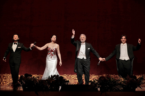 Arturo Chacón-Cruz, Ana María Martínez, Plácido Domingo, Jordi Bernàcer, Plácido Domingo in Concert. San Francisco Opera, 2018-19. Photographer: Cory Weaver/San Francisco Opera.