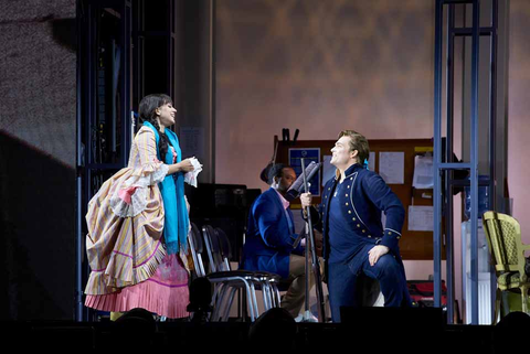 Daniela Mack as Rosina and Alek Shrader as Count Almaviva in Rossini's "The Barber of Seville." Photo: Stefan Cohen