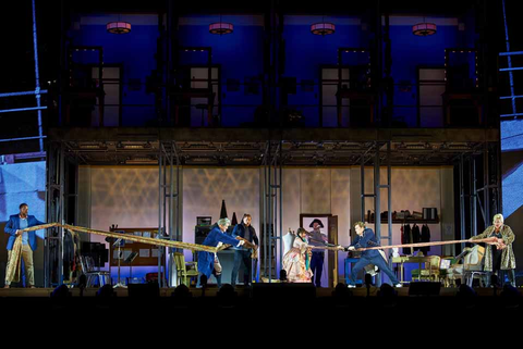 Rossini's "The Barber of Seville" at the Marin Center drive-in. Photo: Stefan Cohen