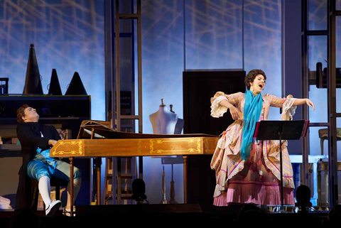 Alek Shrader as Count Almaviva and Daniela Mack as Rosina in Rossini's "The Barber of Seville." Photo: Stefan Cohen