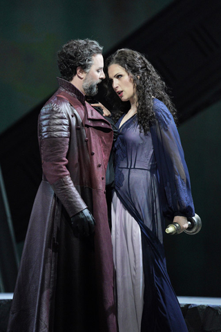 Etienne Dupuis as Don Giovanni and Adela Zaharia as Donna Anna in Mozart's "Don Giovanni." Photo: Cory Weaver/San Francisco Opera