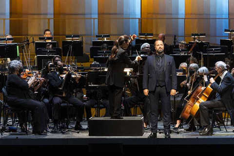 "Eun Sun Kim Conducts Verdi" with Eun Sun Kim, Etienne Dupuis, and the San Francisco Opera Orchestra. Photo: Drew Altizer