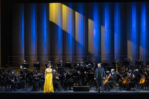 "Eun Sun Kim Conducts Verdi" with Nicole Car, Eun Sun Kim, Etienne Dupuis, and the San Francisco Opera Orchestra. Photo: Drew Altizer