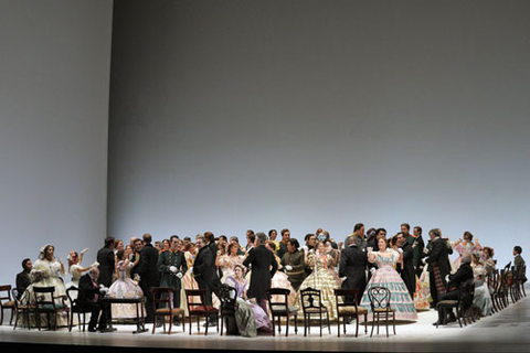 The San Francisco Opera Chorus in Act II of Tchaikovsky's "Eugene Onegin." Photo: Cory Weaver/San Francisco Opera