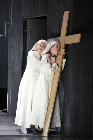 Deanna Breiwick as Sister Constance and Heidi Stober as Blanche de la Force in Poulenc's "Dialogues of the Carmelites." Photo: Cory Weaver/San Francisco Opera