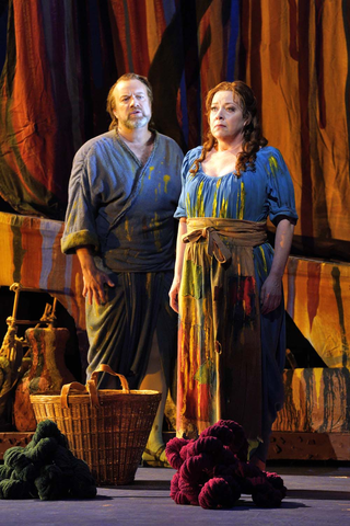 Johan Reuter as Barak and Nina Stemme as the Dyer's Wife in Strauss and Hofmannsthal's "Die Frau ohne Schatten." Photo: Cory Weaver/San Francisco Opera