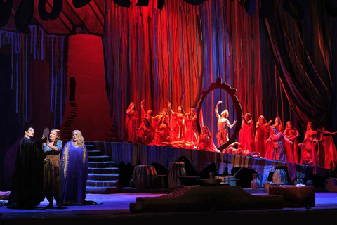 Linda Watson as the Nurse, Nina Stemme as the Dyer's Wife, and Camilla Nylund as the Empress in Strauss and Hofmannsthal's "Die Frau ohne Schatten." Photo: Cory Weaver/San Francisco Opera