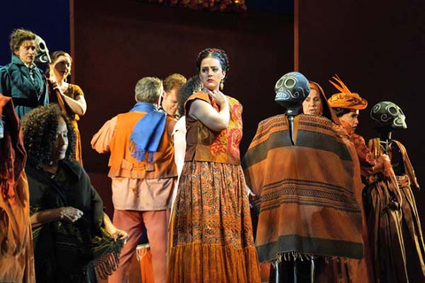 Daniela Mack as Frida Kahlo in Gabriela Lena Frank and Nilo Cruz's "El último sueño de Frida y Diego." Photo: Cory Weaver/San Francisco Opera