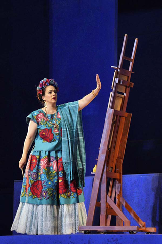 Daniela Mack as Frida Kahlo in Gabriela Lena Frank and Nilo Cruz's "El último sueño de Frida y Diego." Photo: Cory Weaver/San Francisco Opera