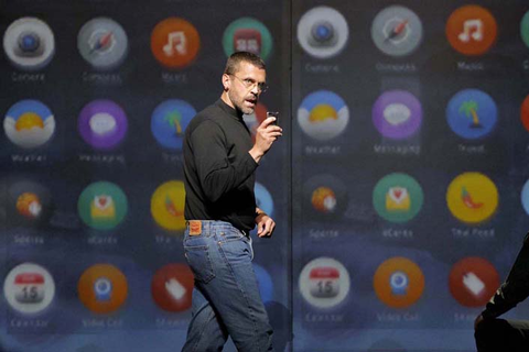 John Moore as Steve Jobs in Mason Bates and Mark Campbell's "The (R)evolution of Steve Jobs." Photo: Cory Weaver/San Francisco Opera