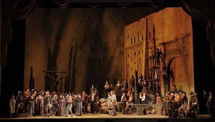 Verdi's "Il Trovatore" with Ekaterina Semenchuk as Azucena and members of the San Francisco Opera Chorus. Photo: Cory Weaver/San Francisco Opera