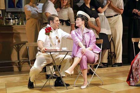 David Bizic as Belcore and Slávka Zámečníková as Adina in Donizetti's "The Elixir of Love." Photo: Cory Weaver/San Francisco Opera