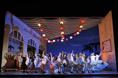 The San Francisco Opera Chorus in Donizetti's "The Elixir of Love." Photo: Cory Weaver/San Francisco Opera