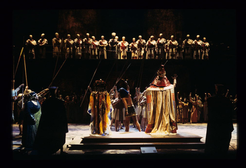 Ensemble, Aida, Giuseppe Verdi. San Francisco Opera, 1996-97. Photographer: Marty Sohl/San Francisco Opera.