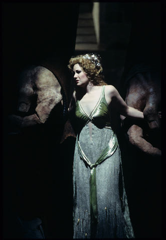 Nicolle Foland (Freia), Das Rheingold, Richard Wagner. San Francisco Opera, 1998-99. Photographer: Marty Sohl/San Francisco Opera.