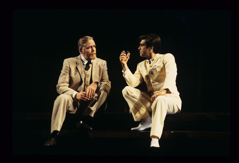 Victor Ledbetter (Sharpless), Luis Lima (Pinkerton), Madama Butterfly, Giacomo Puccini. San Francisco Opera, 1997-98. Photographer: Marty Sohl/San Francisco Opera.