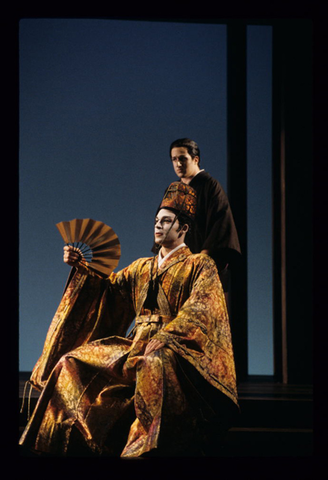 Mel Ulrich (Prince Yamadori), Marc Molomot (Goro), Madama Butterfly, Giacomo Puccini. San Francisco Opera, 1997-98. Photographer: Marty Sohl/San Francisco Opera.