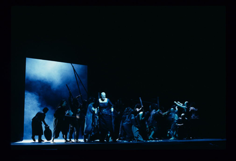 Ensemble, Elektra, Richard Strauss. San Francisco Opera, 1997-98. Photographer: Marty Sohl/San Francisco Opera.