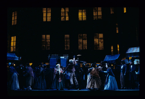 Ensemble, La Bohème, Giacomo Puccini. San Francisco Opera, 1995-96. Photographer: Marty Sohl/San Francisco Opera.