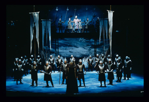 Act I, Ensemble, Lohengrin, Richard Wagner. San Francisco Opera, 1996-97. Photographer: Ron Scherl/San Francisco Opera.