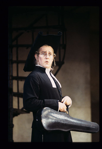 Alastair Miles (Don Basilio), Il Barbiere di Siviglia, Gioachino Rossini. San Francisco Opera, 1996-97. Photographer: Marty Sohl/San Francisco Opera.