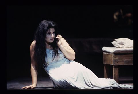 Galina Gorchakova (Renata), The Fiery Angel, Sergei Prokofiev. San Francisco Opera, 1994-95. Photographer: Marty Sohl/San Francisco Opera.