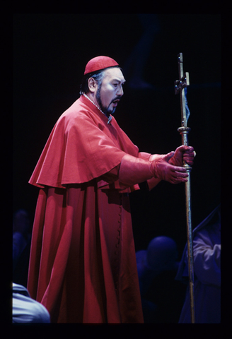 Bulat Minzhilkiev (The Inquisitor), The Fiery Angel, Sergei Prokofiev. San Francisco Opera, 1994-95. Photographer: Marty Sohl/San Francisco Opera.