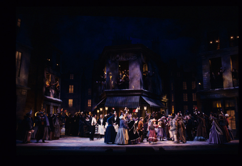 Ensemble, La Bohème, Giacomo Puccini. San Francisco Opera, 1993-94. Photographer: Marty Sohl/San Francisco Opera.