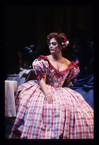 Ann Panagulias (Musetta), La Bohème, Giacomo Puccini. San Francisco Opera, 1993-94. Photographer: Marty Sohl/San Francisco Opera.