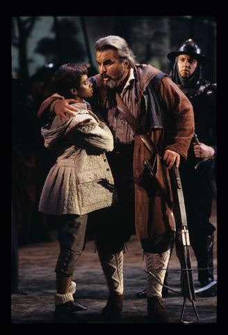 Timothy Noble (Guillaume Tell), Janet Williams (Jemmy), Guillaume Tell, Gioachino Rossini. San Francisco Opera, 1991-92. Photographer: Marty Sohl/San Francisco Opera.