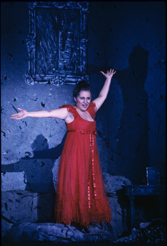 Patricia Racette (Berta), Il Barbiere di Siviglia, Gioachino Rossini. San Francisco Opera, 1991-92. Photographer: Marty Sohl/San Francisco Opera.