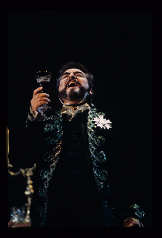 Juan Pons (Baron Scarpia), Tosca, Giacomo Puccini. San Francisco Opera, 1992-93. Photographer: Marty Sohl/San Francisco Opera.