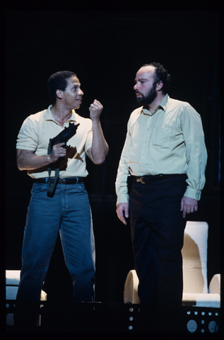 Eugene Perry (Mamoud), James Maddalena (The Captain), The Death of Klinghoffer, John Adams. San Francisco Opera, 1992-93. Photographer: Marty Sohl/San Francisco Opera.