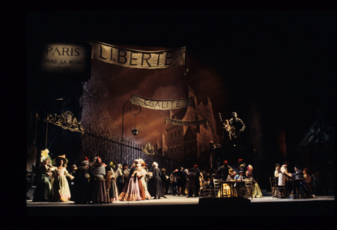 Ensemble, Andrea Chénier, Umberto Giordano. San Francisco Opera, 1992-93. Photographer: Marty Sohl/San Francisco Opera.