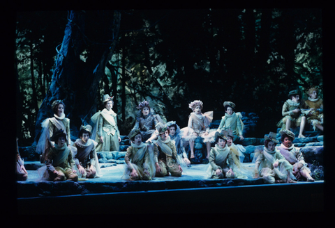 Chorus, A Midsummer Night's Dream, Benjamin Britten. San Francisco Opera, 1992-93. Photographer: Marty Sohl/San Francisco Opera.