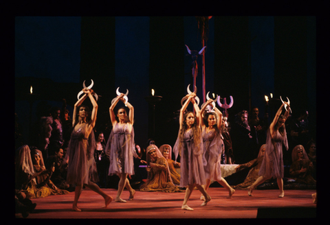 Ballet, Chorus, Attila, Giuseppe Verdi. San Francisco Opera, 1991-92. Photographer: Marty Sohl/San Francisco Opera.