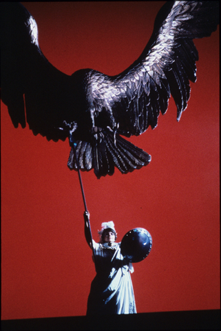 Susan Graham (Minerva), Il Ritorno d'Ulisse in Patria, Claudio Monteverdi. San Francisco Opera, 1990-91. Photographer: Larry Merkle/San Francisco Opera.