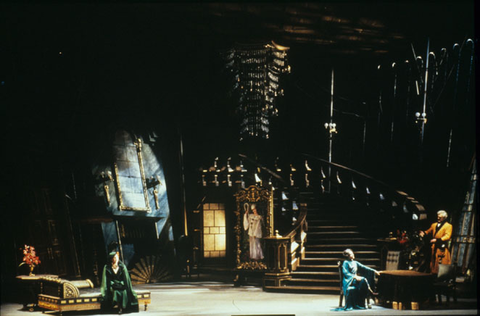 Evelyn Lear (Countess Geschwitz), Ann Panagulias (Lulu), Victor Braun (Dr. Schön), Lulu, Alban Berg. San Francisco Opera, 1989-90. Photographer: Ron Scherl/San Francisco Opera.