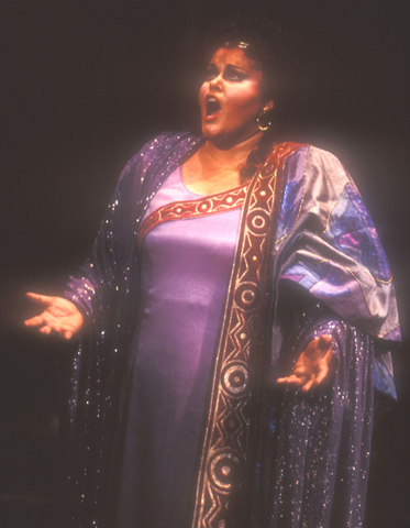 Sharon Sweet (Aida), Aida, Giuseppe Verdi. San Francisco Opera, 1989-90. Photographer: Robert Cahen/San Francisco Opera.