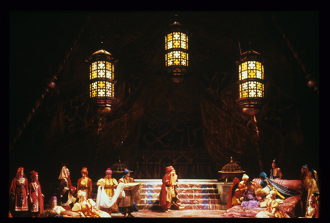 June Anderson (Anna), Chorus, Maometto II, Gioachino Rossini. San Francisco Opera, 1988-89. Photographer: Ron Scherl/San Francisco Opera.