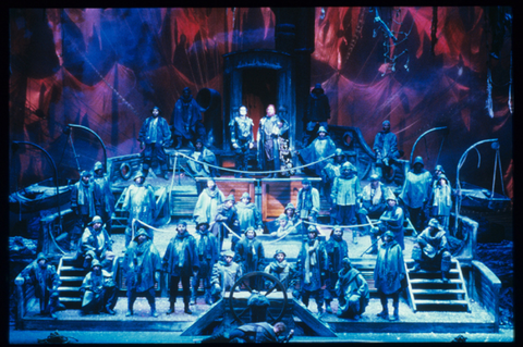 Ensemble, Der Fliegende Holländer, Richard Wagner. San Francisco Opera, 1988-89. Photographer: Ron Scherl/San Francisco Opera.